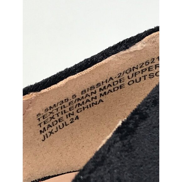 BCBGeneration Womens Bissha Rhinestone Bow Velvet Pumps 3.5 Heel Black 5.5 NWOB - Picture 6 of 7